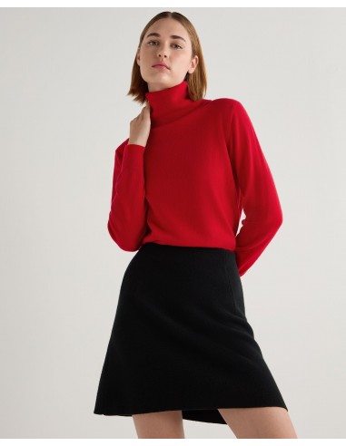 Women's Loose Roll Neck Cashmere Jumper Riding Red Les êtres humains sont 