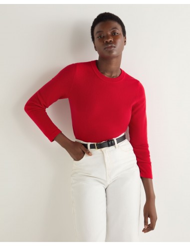 Women's Hallie Round Neck Cashmere Jumper Riding Red offre 