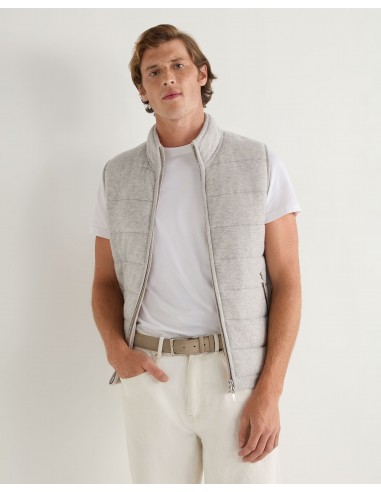 Men's Mall Cashmere Gilet Fumo Grey En savoir plus