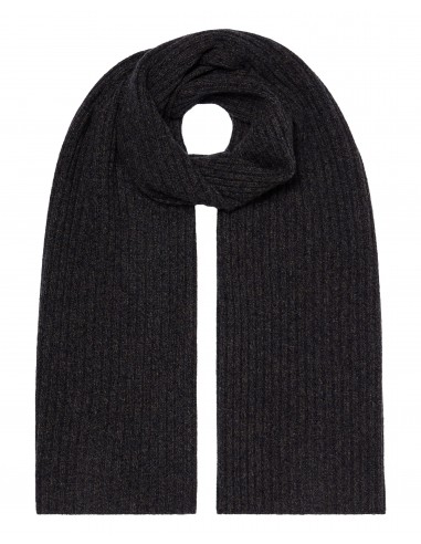 Unisex Chunky Rib Cashmere Scarf Granite Grey chez Cornerstreet bien 