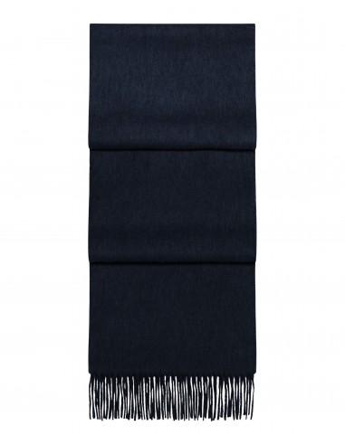 Unisex Doubleface Woven Cashmere Scarf Navy Blue hantent personnes