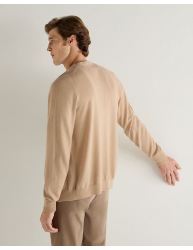 007 Goldfinger V Neck Cardigan Camel Brown solde