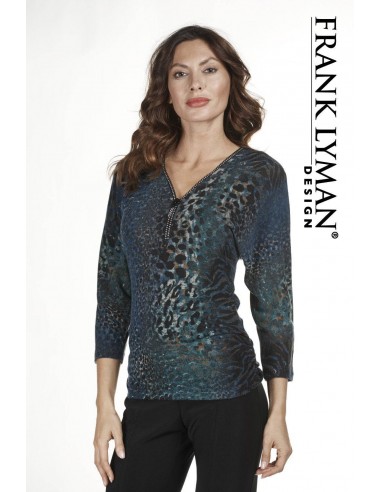 Frank Lyman Top Style 183459 Jade/Black votre