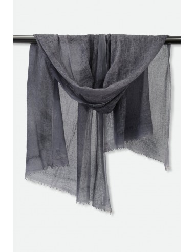 SOFT SLATE SCARF IN HAND DYED CASHMERE pas cher