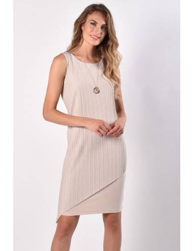 Frank Lyman Dress 216505 Oatmeal Vous souhaitez 