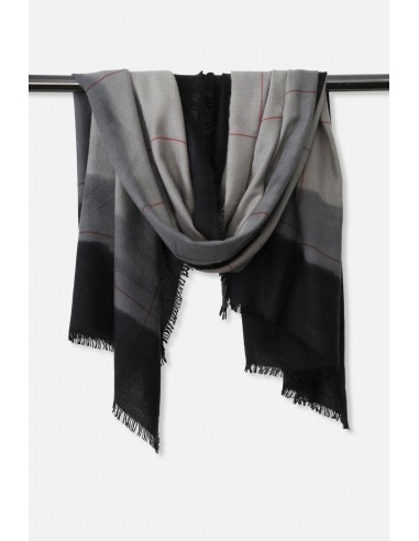 SILVIA ITALIAN SILK CASHMERE HAND PAINTED STOLE GREY & BLACK EDITION l'achat 