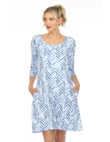 Tango Mango Dress D9100L-5723 Blue/White Véritable concentré