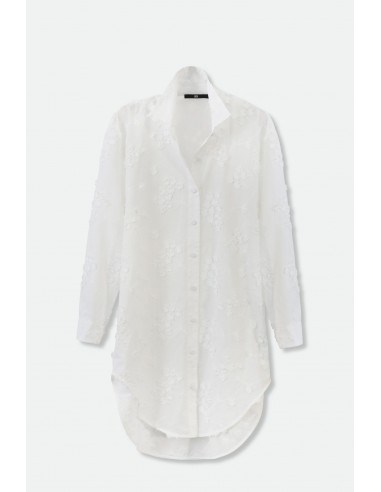 QUEEN ANNE EMBROIDERED LAYERED TUNIC SHIRT IN ITALIAN COTTON l'évolution des habitudes 